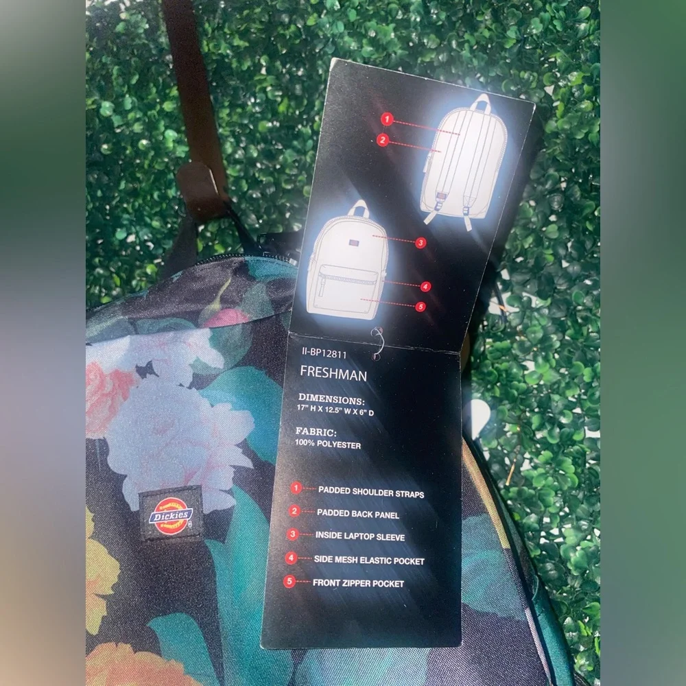 DICKIES🎒🌹Backpack- Roses - Picture 5 of 7